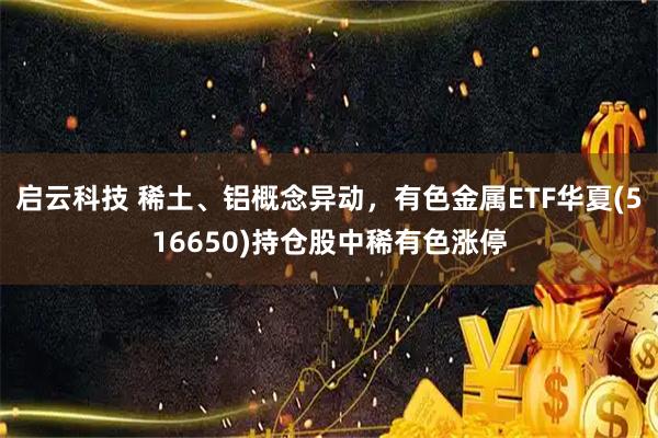 启云科技 稀土、铝概念异动，有色金属ETF华夏(516650)持仓股中稀有色涨停