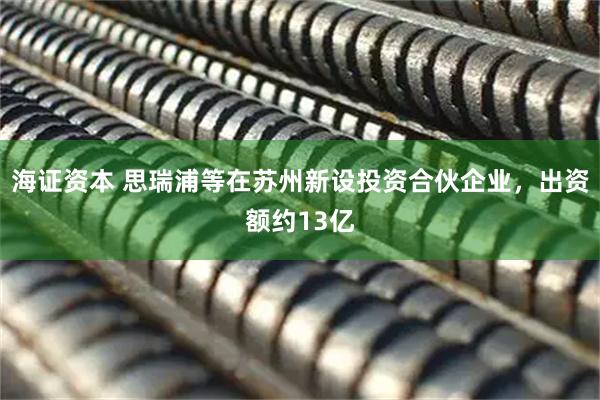 海证资本 思瑞浦等在苏州新设投资合伙企业，出资额约13亿